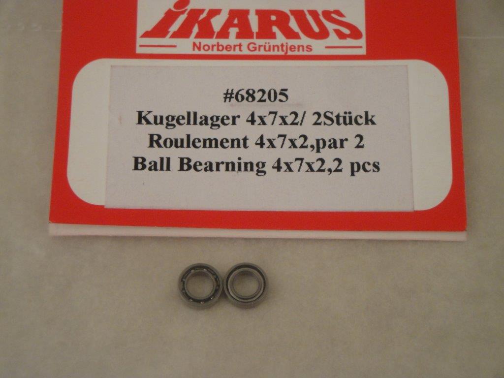 Kugellager 4x7x2mm (2 Stk.) ECO-Piccolo, Ikarus 68205 Kugellager 4x7x2mm (2 Stk.) ECO-Piccolo, Ikarus 68205