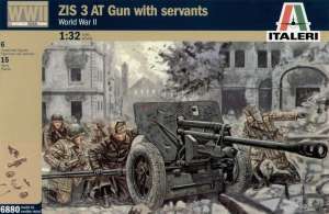 German Pak 40 AT Gun W/Servants   1:32  Italeri 6880