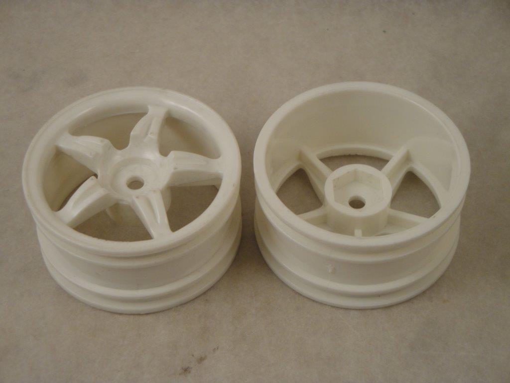 Felgen  5-Speichen wei� 25mm 1:10 wei� 1Paar, Jamara 281083