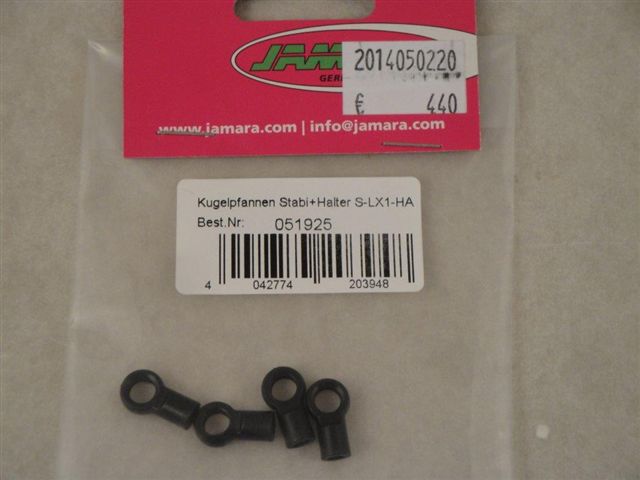 Kugelpfannen Stabi+Halter S-LX1-HA, Jamara 051925 Kugelpfannen Stabi+Halter S-LX1-HA, Jamara 051925
