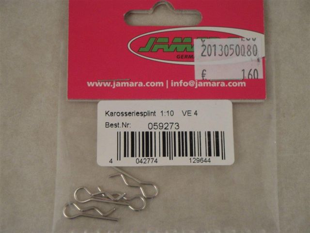 Karosseriesplinte 1:10 (4 Stk.), Jamara 059273