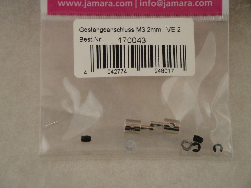 Gest�ngeanschluss M3 2,1mm, (2Stk.), Jamara 170043