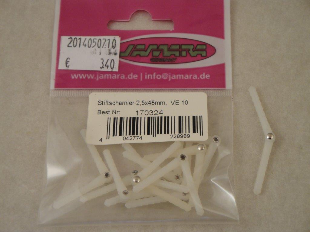 Stiftscharnier 2,5x48mm (10 Stk.), Jamara 170324