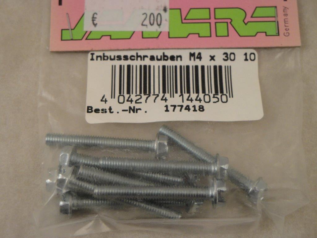 Zylinderkopfschrauben M4x30, (10Stk.), Jamara 177418