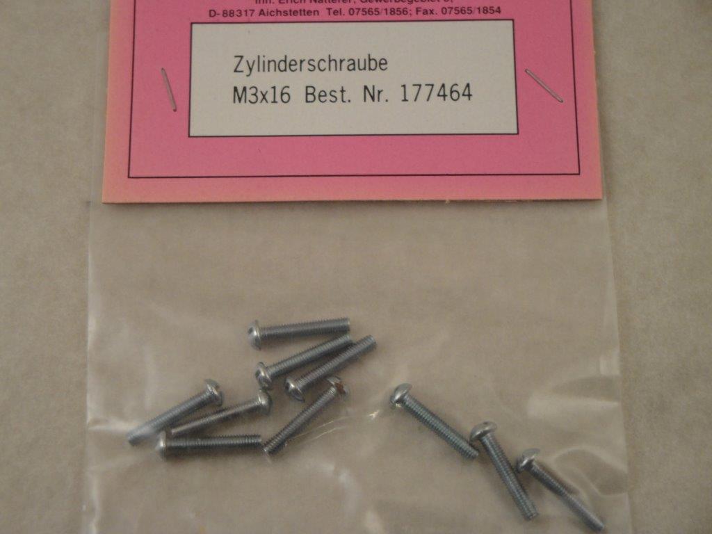 Zylinderkopfschrauben M3x16, (10Stk.), Jamara 177464