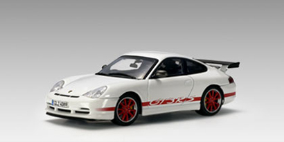Porsche 911 GT3 RS 2004 (m. roten Streifen), wei�  1:43  AUTOart