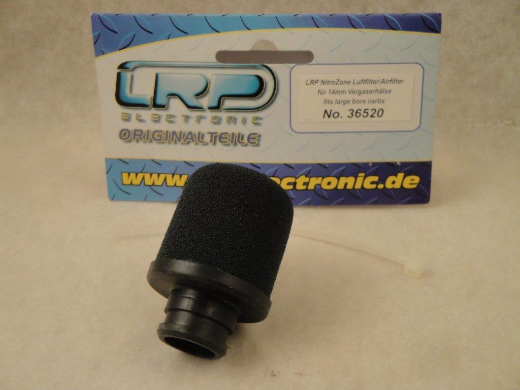 Luftfilter f�r 14mm Vergaserhals,  LRP 36520