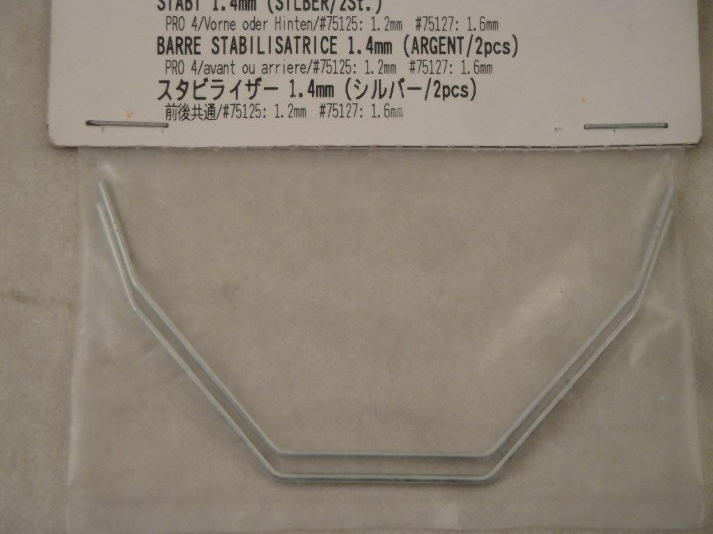 Stabilisator 1.4mm Silber (2 St�ck) (Pro4), HPI 75126