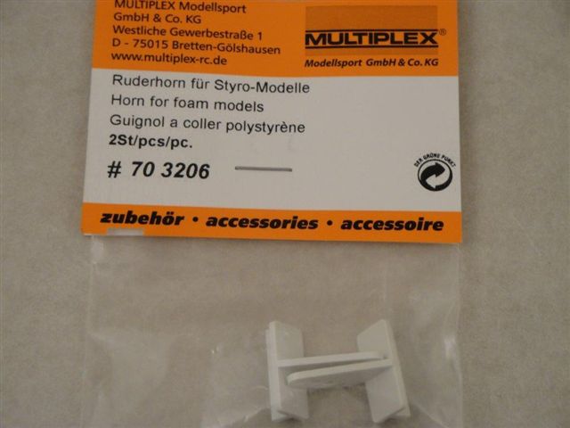 Ruderhorn f�r Styro-Modelle, 18mm,  Multiplex 703206
