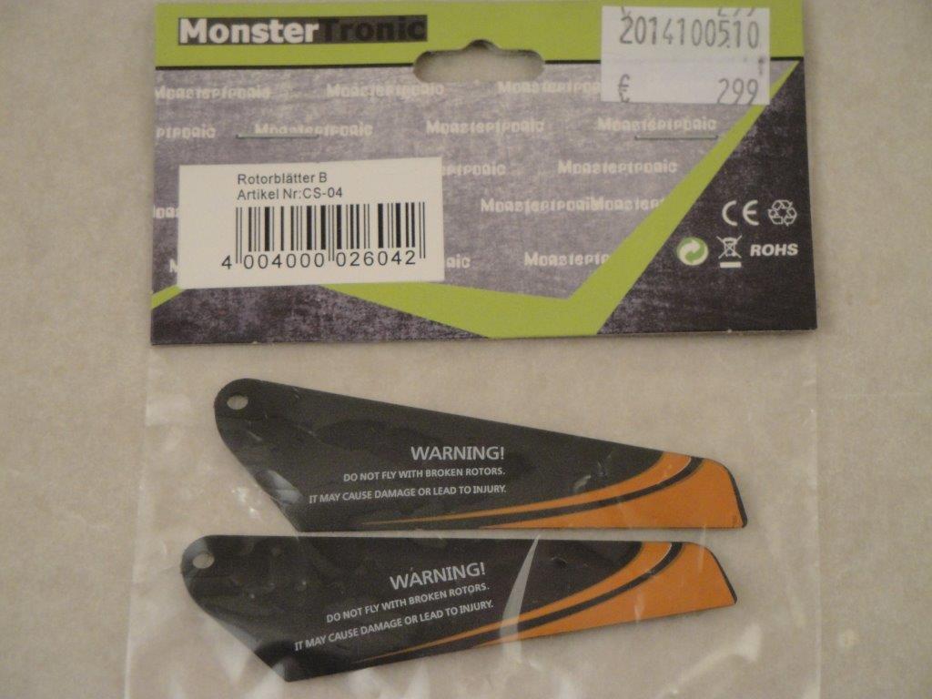 Rotorblätter B orange, MonsterTronic CS-04 Rotorblätter B orange, MonsterTronic CS-04