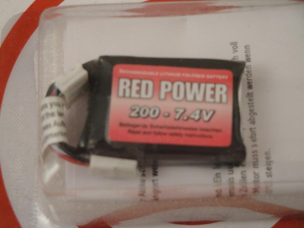 Li-Po 2S 200mA 20C Micro-T,  7,4V 20C  12g 32x22x10mm, Pichler C