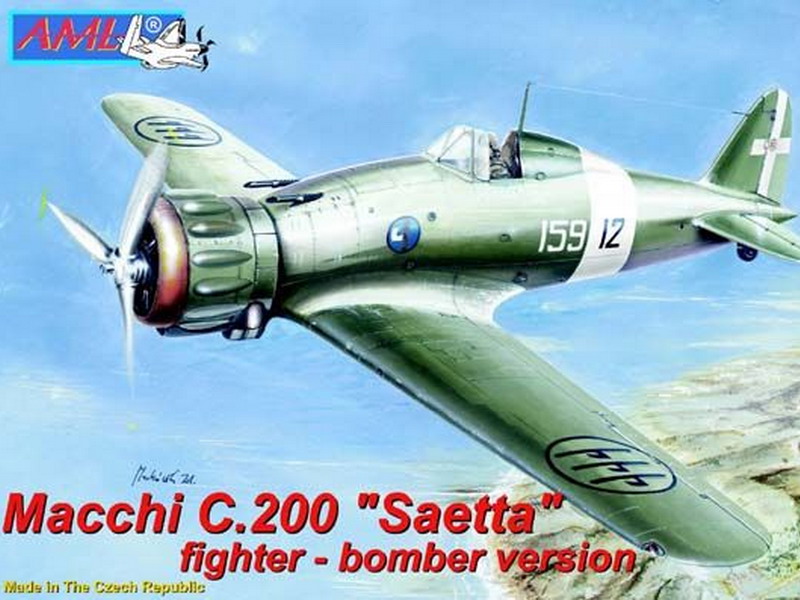 Macchi C.200 "Saetta" / Fighter bomber version   1:72 AML 72032