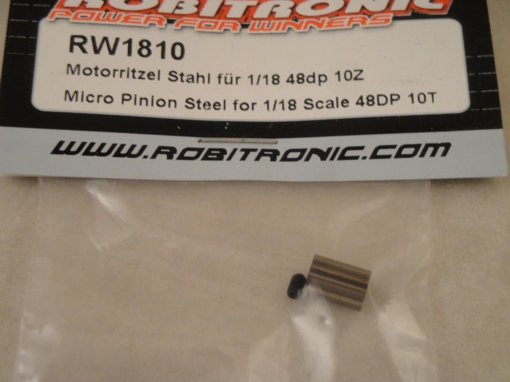 Stahlritzel 48P, 10 Z�hne, 1:18 2mm, Robitronic RW1810
