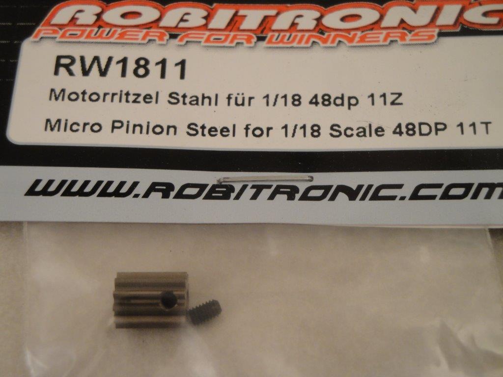 Stahlritzel 48P, 11 Z�hne, 1:18 2mm, Robitronic RW1811