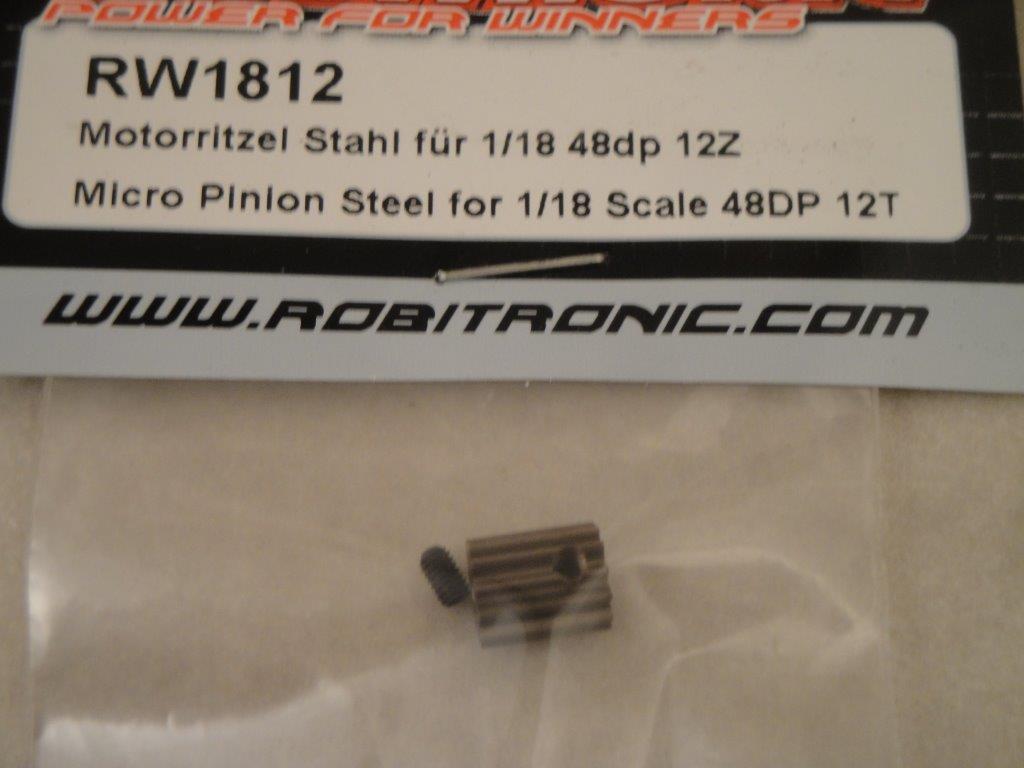 Stahlritzel 48P, 12 Z�hne, 1:18 2mm, Robitronic RW1812