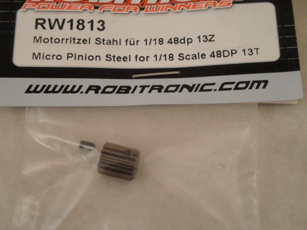 Stahlritzel 48P, 13 Z�hne, 1:18 2mm, Robitronic RW1813