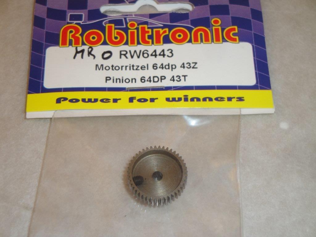 Ritzel 64dp, 43 Z�hne, 1:10 3,17mm, Robitronic RW6443