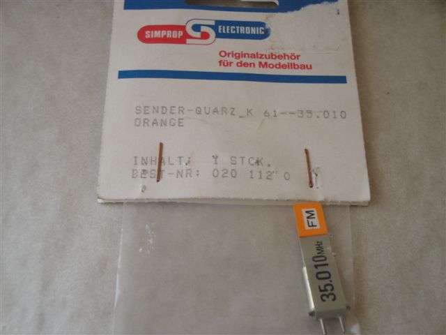 Senderquarz K-61 35.010MHz orange FM, Simprop: 020112