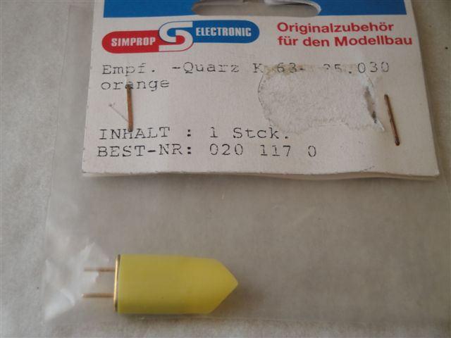 Empf�ngerquarz K-63 35.030MHz orange FM, Simprop: 020117