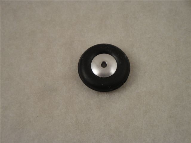 Vollgummirad mit Aluminiumfelge, 15mm, Simprop: 100101