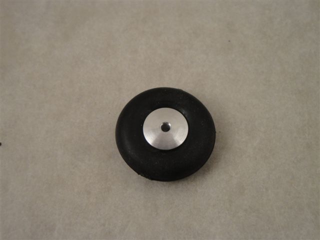 Vollgummirad mit Aluminiumfelge, 19mm, Simprop: 100102