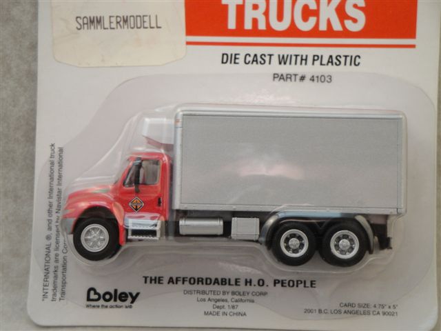 Trucks, 3-Achs K�hl LKW, rot/silber  1:87  Boley 4103