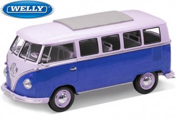 VW Bus '62, gr�n/ Dach beige  1:18 Welly 12531W