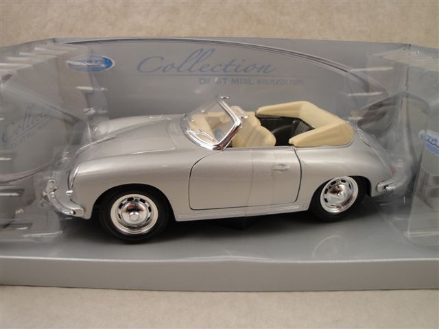 Porsche 356 B Cabrio, silber   1:24 Welly 29390W