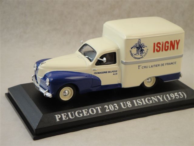Peugeot 203 U8 Isigny '53, wei�/blau, 1:43