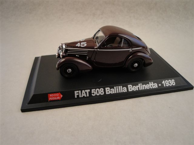 Fiat 508 Balilla Berlinetta dunkelrot, 1:43  Starline models