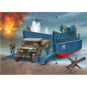 LCM3 50 fft. Landungsboot & Jeep w. Trailer  1:35 Revell 03000