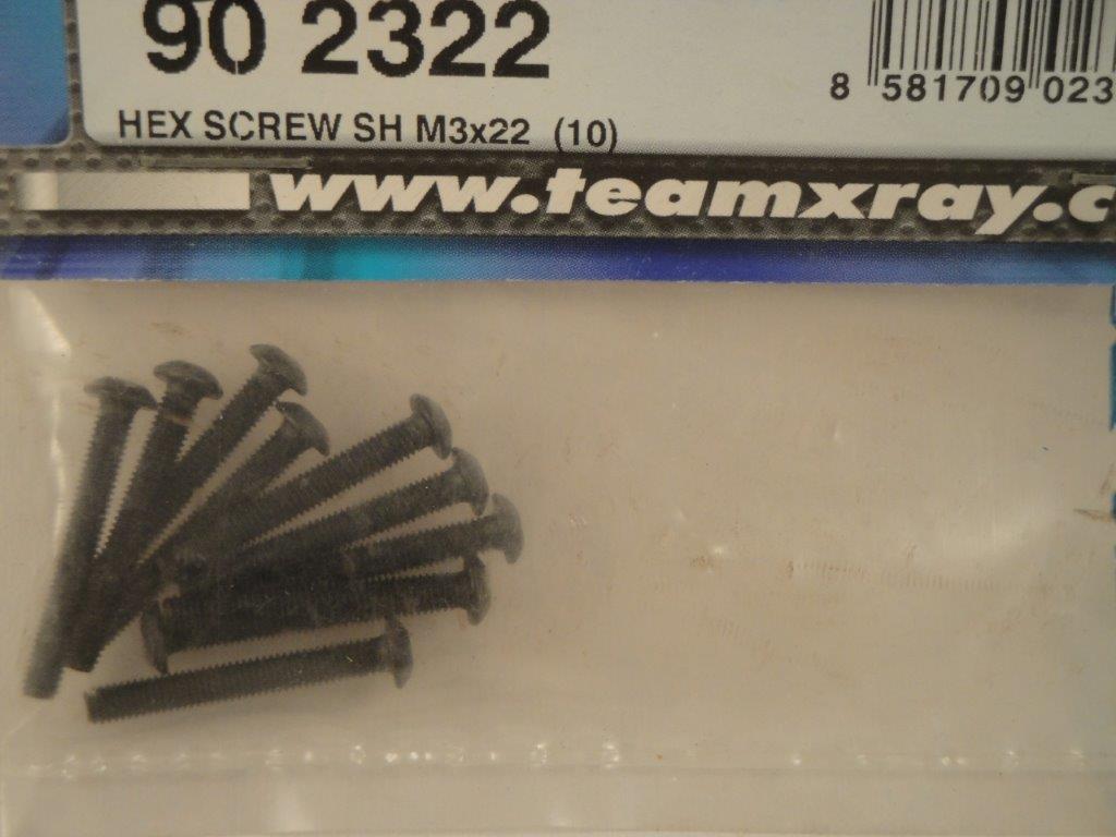 Linsenkopfschrauben mit Innensechskant M3x22mm(10), X-Ray 902322