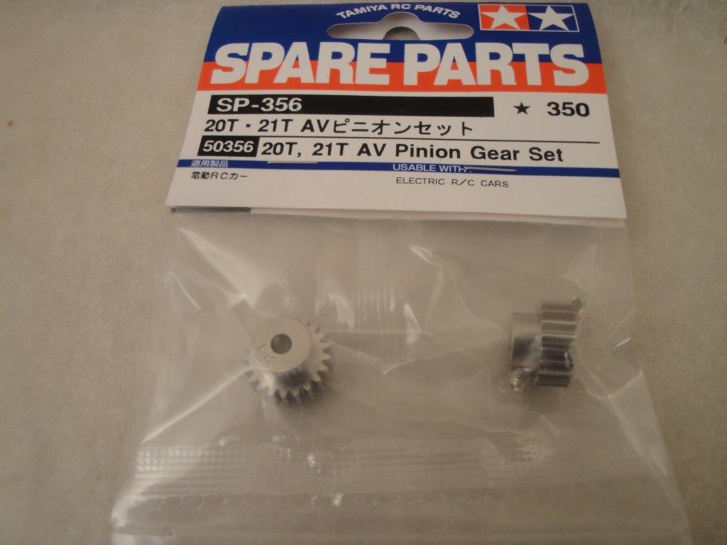 Ritzel 20/21 Z�hne Alu Modul 0,6 3,17mm (1 Paar), Tamiya 50356