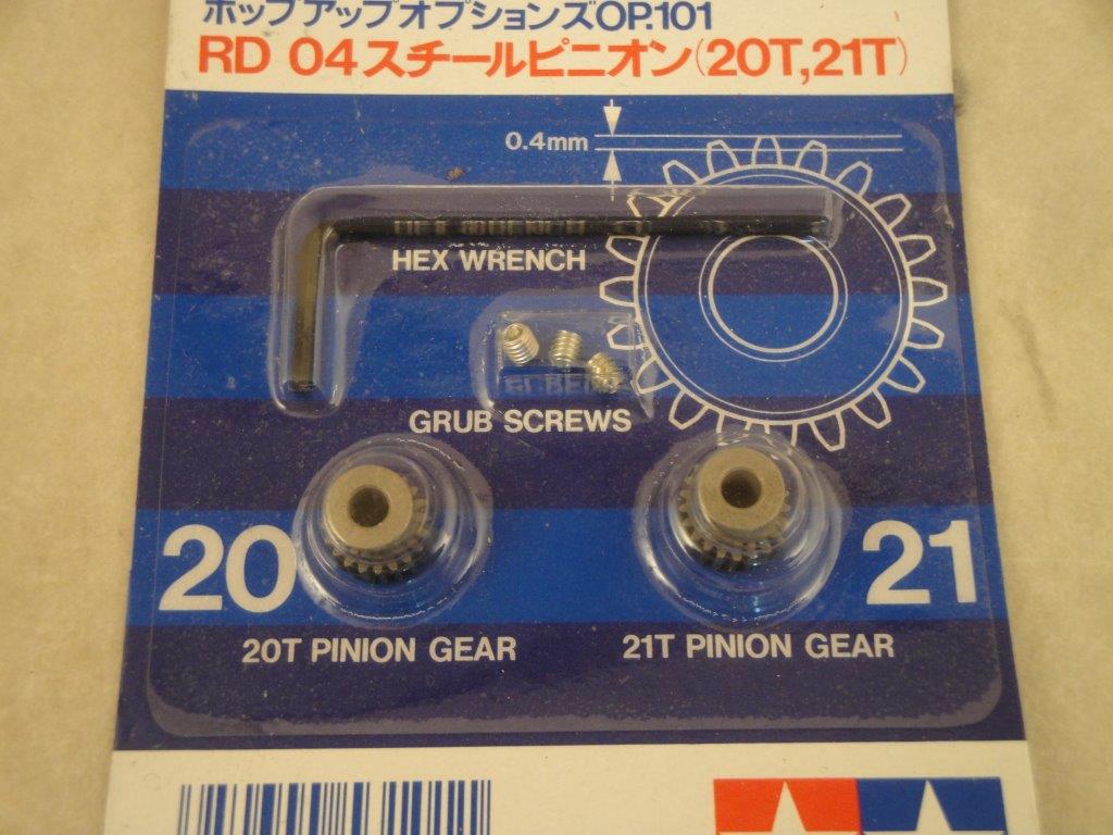 Ritzel 20/21 Z�hne Stahl Modul 0,4 3,17mm (1 Paar), Tamiya 53101