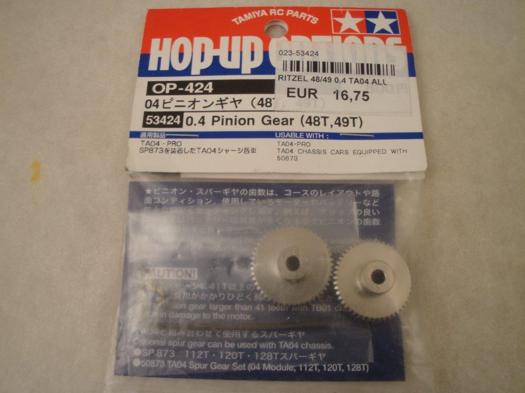Ritzel 48/49 Z�hne Modul 0,4 3,17mm, (1 Paar), Tamiya 53424