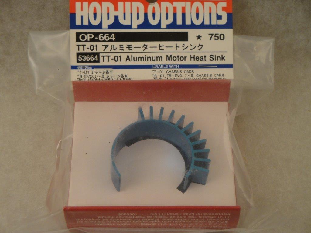 TT01 Motork�hlk�rper ALU blau zu TT-01, DF-02, Tamiya 53664